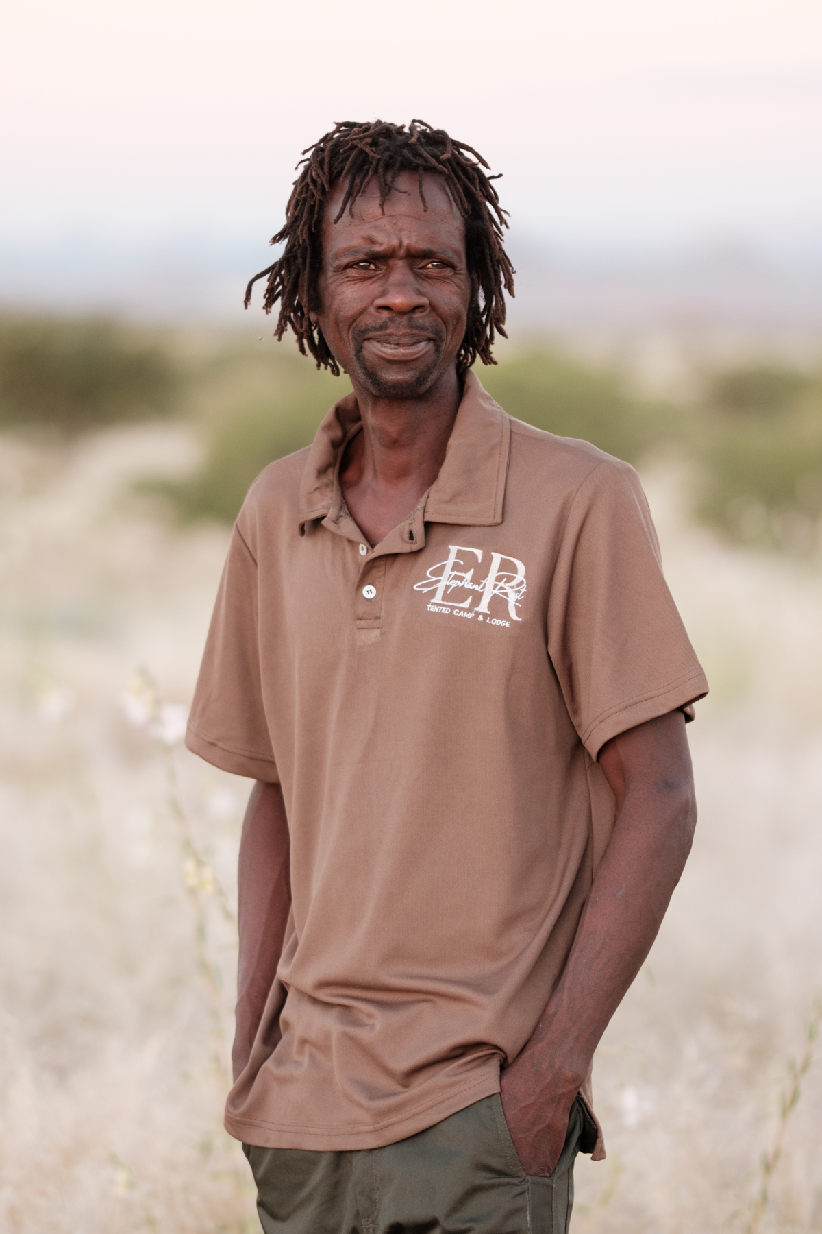 Safari guide at Elephant Rest Tented Camp Damaraland wilderness